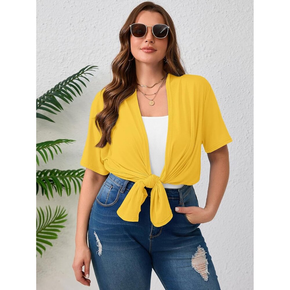 Women's Plus Size Lightweight Open Front Cardigan… - image 4